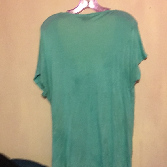 Mint green sequin shirt size large - Picture 2 of 4